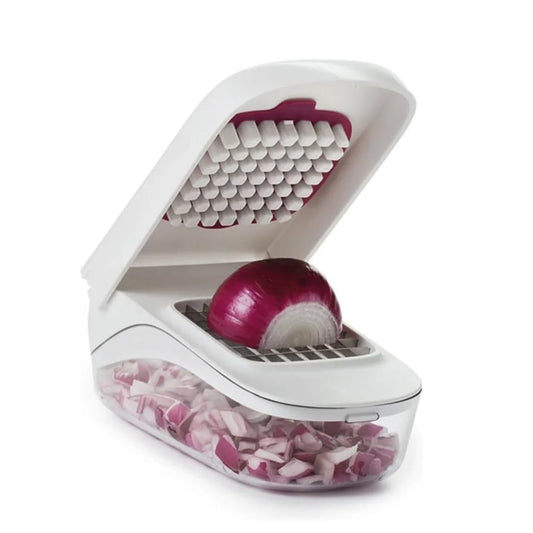 Groentehakker met Opvangbak – Snel en Zonder Rommel Snijden